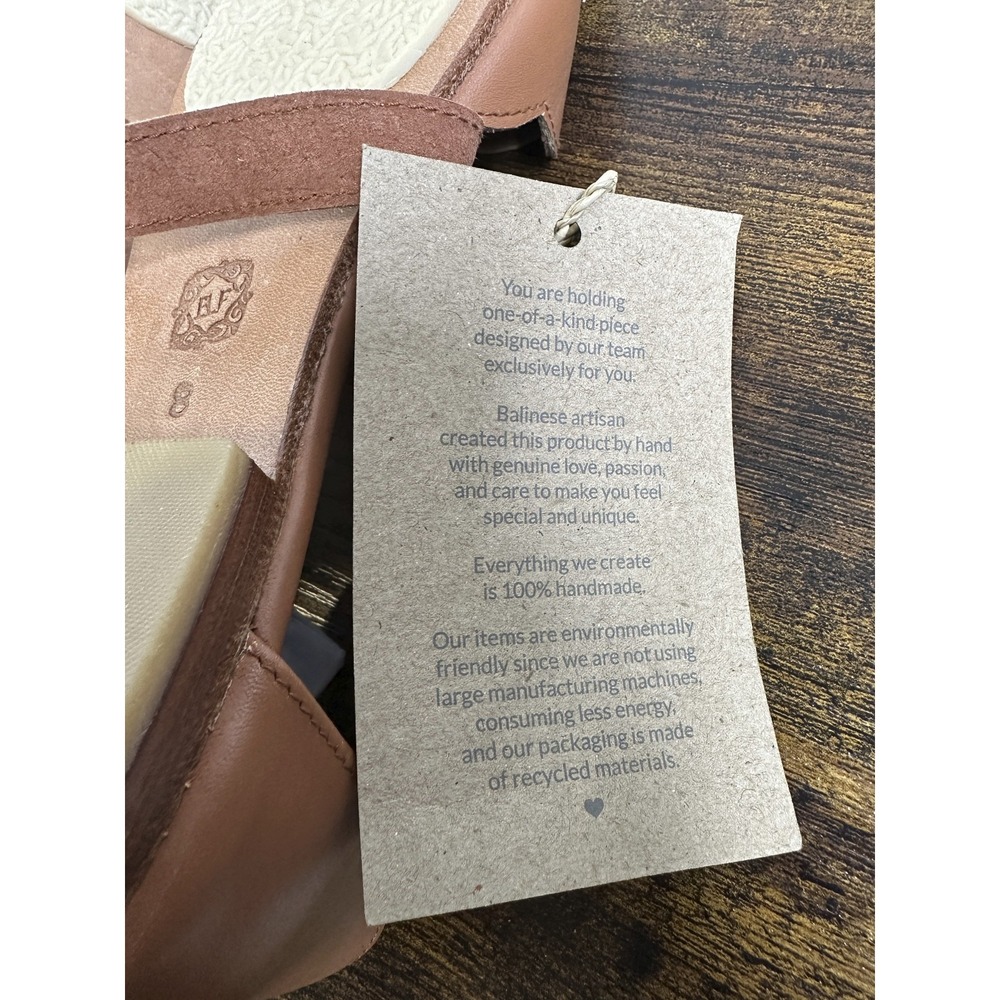 NWT Bali ELF Mangrove Handmade Leather Shoes Crisscross Strappy Mary Jane US 8 - Picture 4 of 10